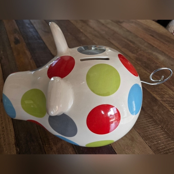 Salt & Pepper | Colorful Polka Dot Piggy Bank - Picture 3 of 6